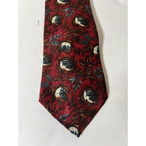 Lot 2 Vintage Christian Dior Designer Paisley Floral Tie Polyester Silk - Picture 2 of 7